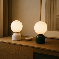 Marble and Glass Table Lamp 23cm