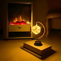 Glass Battery Table Lamp 27cm