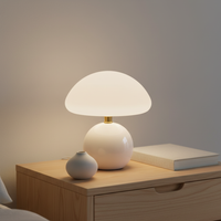 High Gloss Ceramic Mushroom Table Lamp