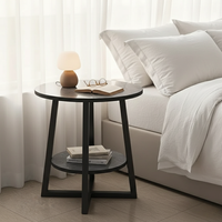Two-Tier Metal Side Table 40cm