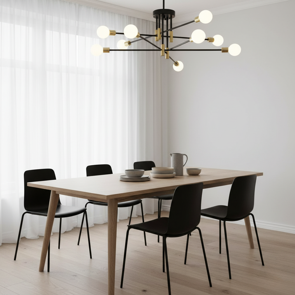 Axon Two-Tone Semi-Flush Ceiling Light