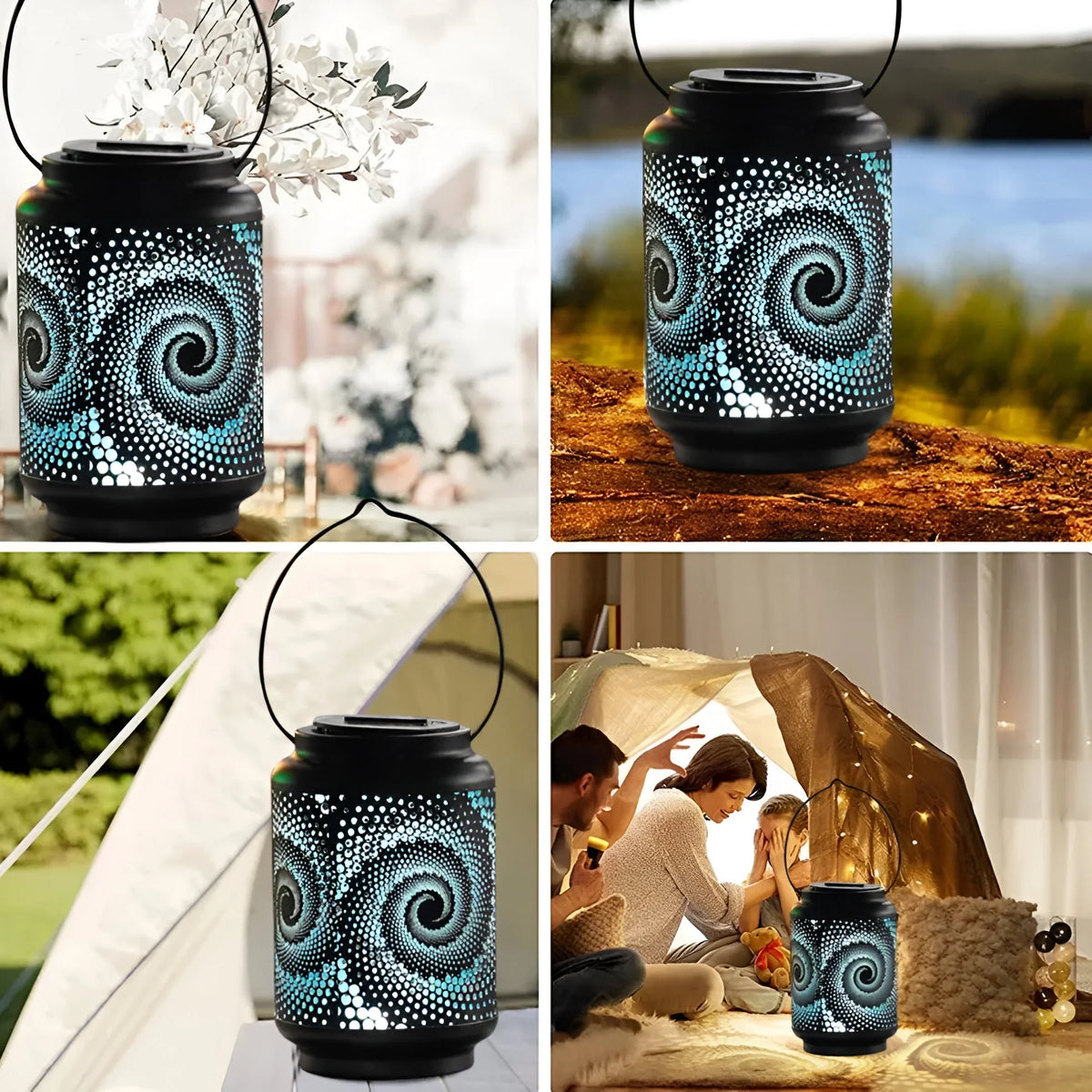 Patterned Solar Garden Lantern