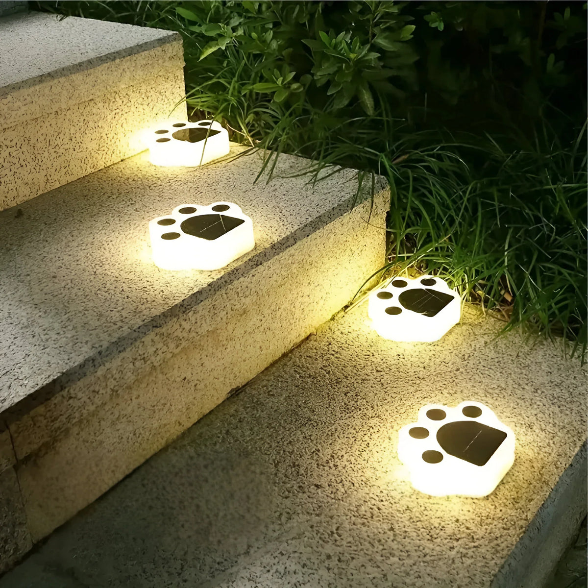 Paw Print Solar Garden Light