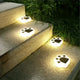 Paw Print Solar Garden Light