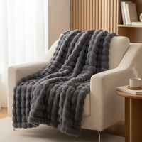 Faux Fur Throw Blanket 127 x 152cm