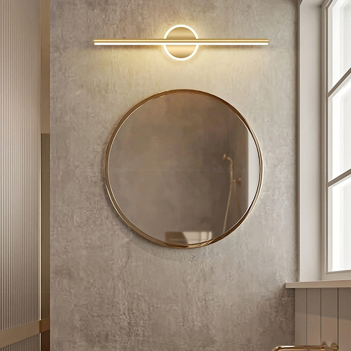 Slim Aluminium Over-Mirror Light 60cm