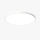 Yano round bathroom ceiling light in white, ultra slim LED flush mount on a plain background