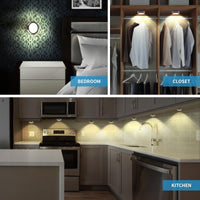 Remote-Control LED Puck Lights, Set of Six