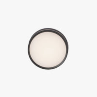 Vardo round outdoor wall light in black with an opal acrylic diffuser, shown on a plain background