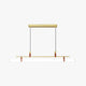 Inaro linear pendant light in gold with a frosted acrylic tube on a plain white background