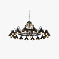 Greyburn Industrial Rope Chandelier 17-light plain background