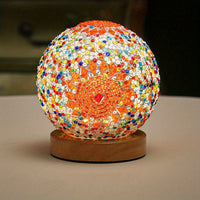 Mosaic Glass Globe Table Lamp