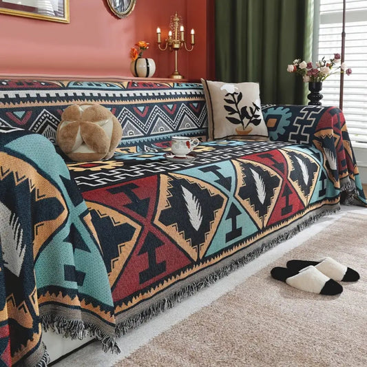 Aztec Geometric Sofa Cover