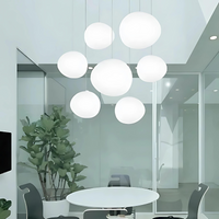 Glass Pebble Pendant Light