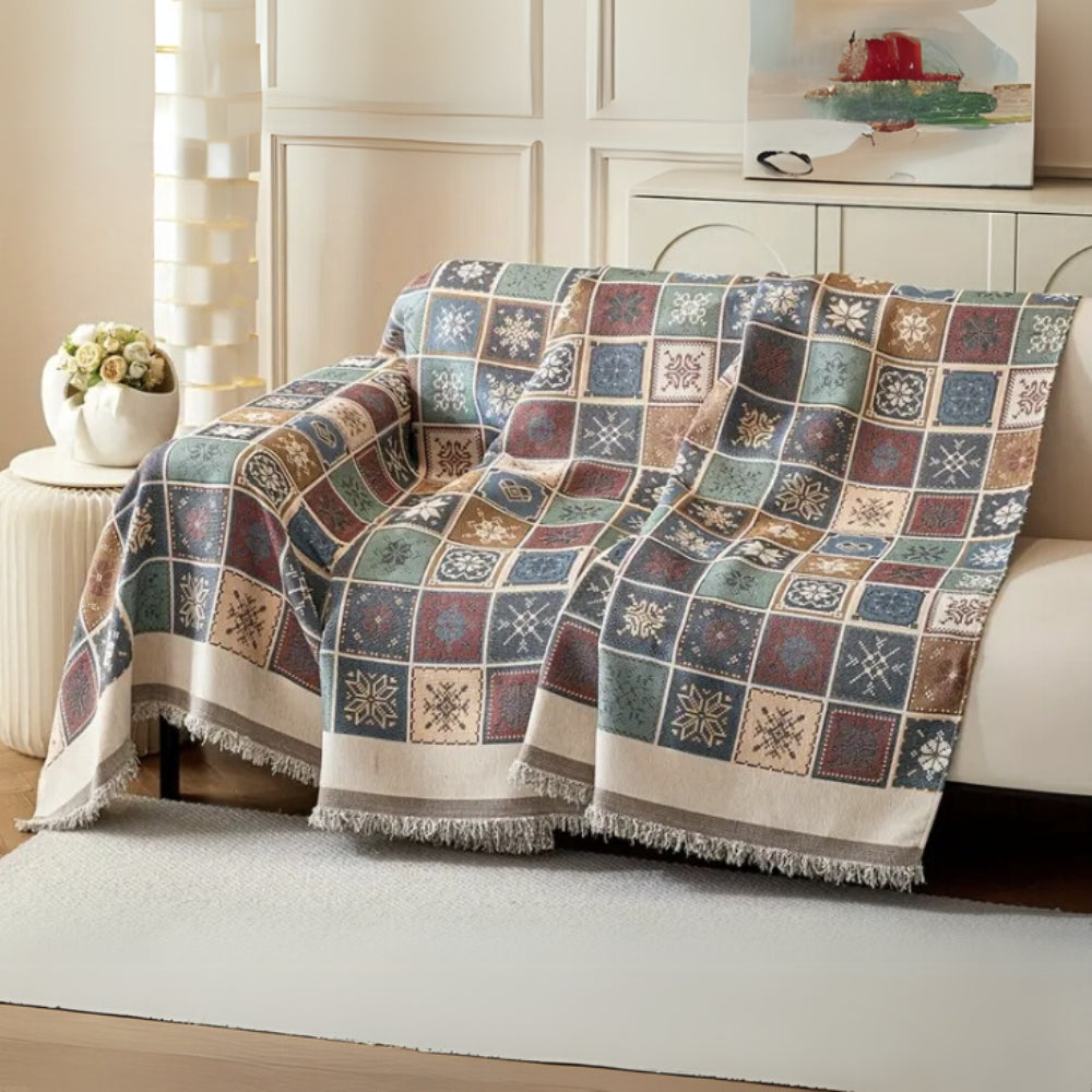 Boho Knitted Tassel Sofa Cover