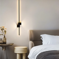 Linear Aluminium Wall Light, 60 or 80cm