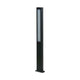 Mairo anthracite angular path light 100 cm tall with a lit vertical panel on a plain white background