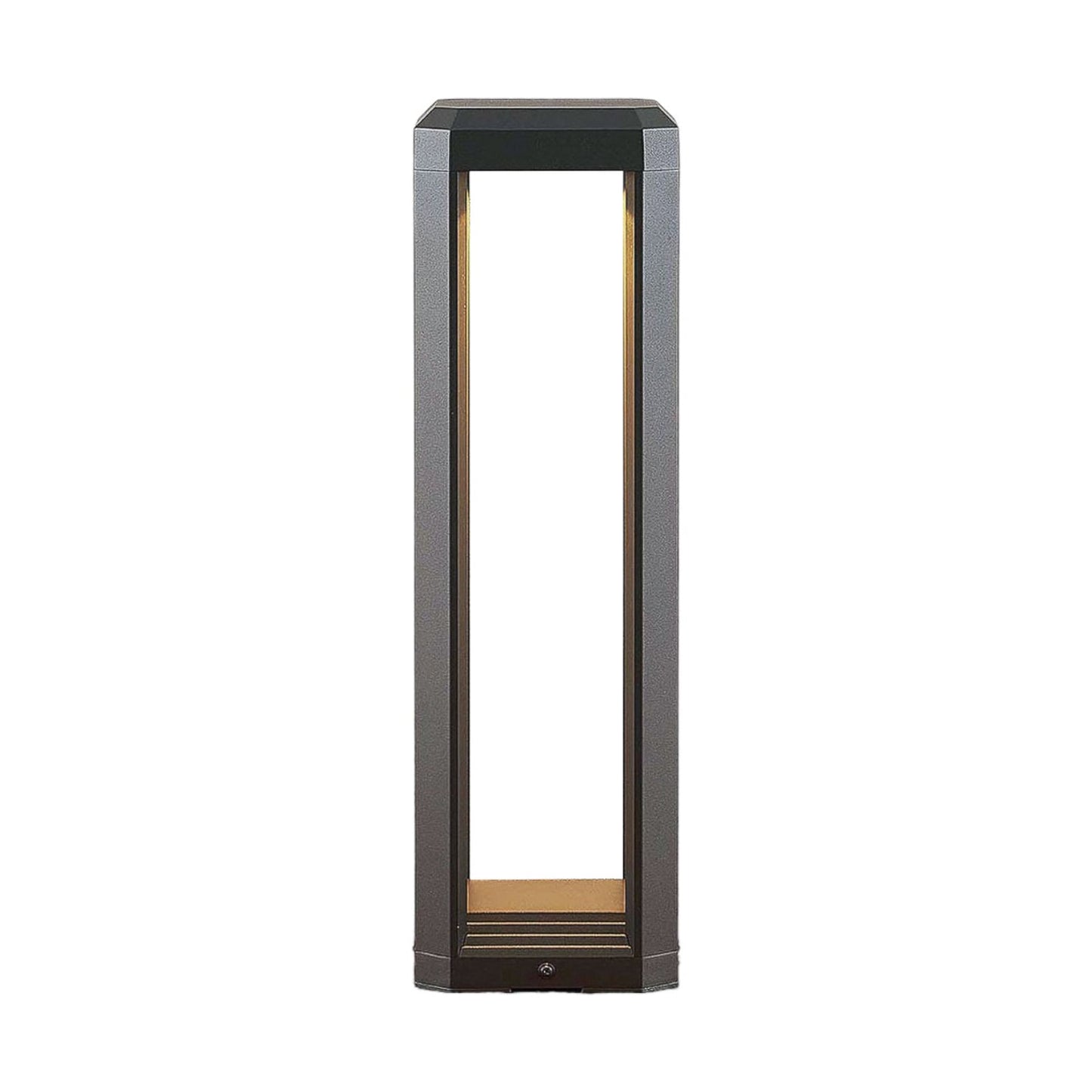 Ryda open frame bollard light in anthracite die-cast aluminium on a plain white background