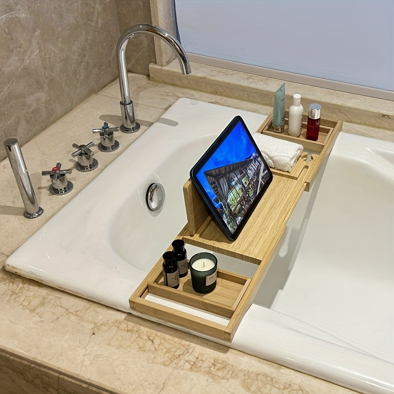 Adjustable Bamboo Bath Tray