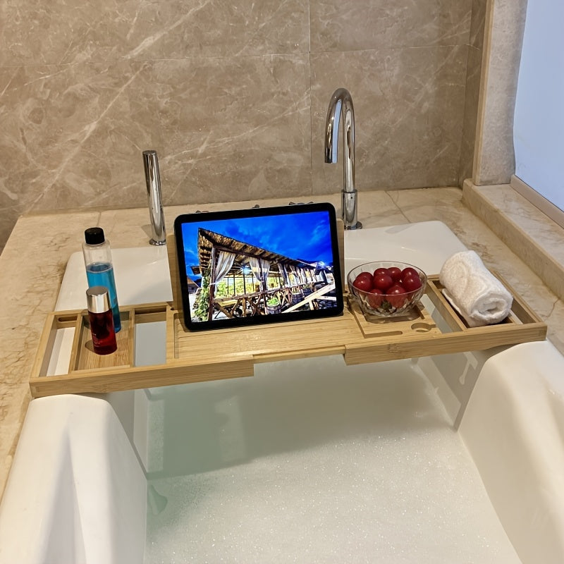 Adjustable Bamboo Bath Tray
