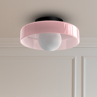 Coloured Glass Flush Ceiling Light 25cm