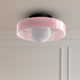Coloured Glass Flush Ceiling Light 25cm