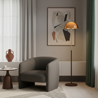 Rustina Amber Dome Floor Lamp 155cm