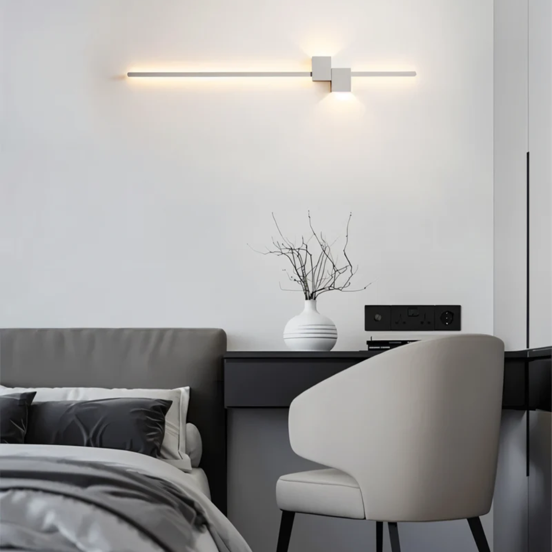 Linear Aluminium Wall Light, 60 or 80cm