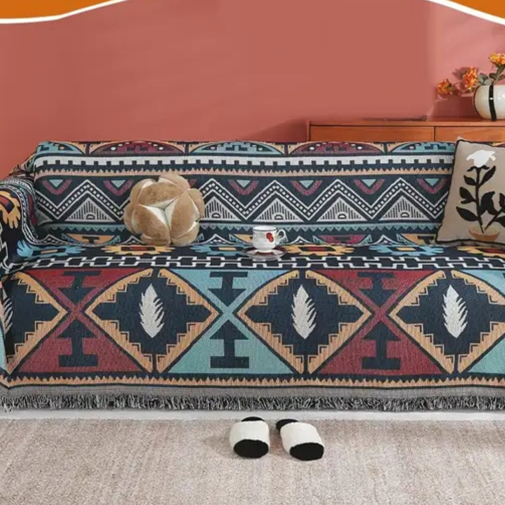 Aztec Geometric Sofa Cover