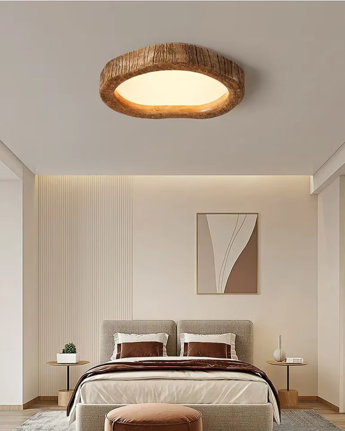 Halo Wood-Effect LED Ceiling Light