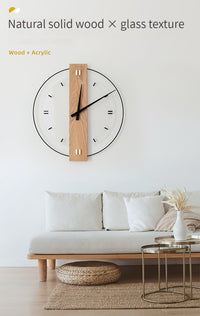 Solid Wood Nordic Wall Clock 40cm