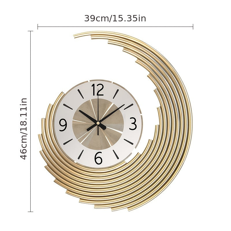 Crescent Metal Wall Clock 46cm