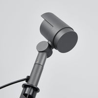 Close-up of the Batra Garden Spike Light adjustable head and shield