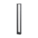 Jupo path post light in anthracite die-cast aluminium on a plain white background, slim 90 cm rectangular outdoor bollard