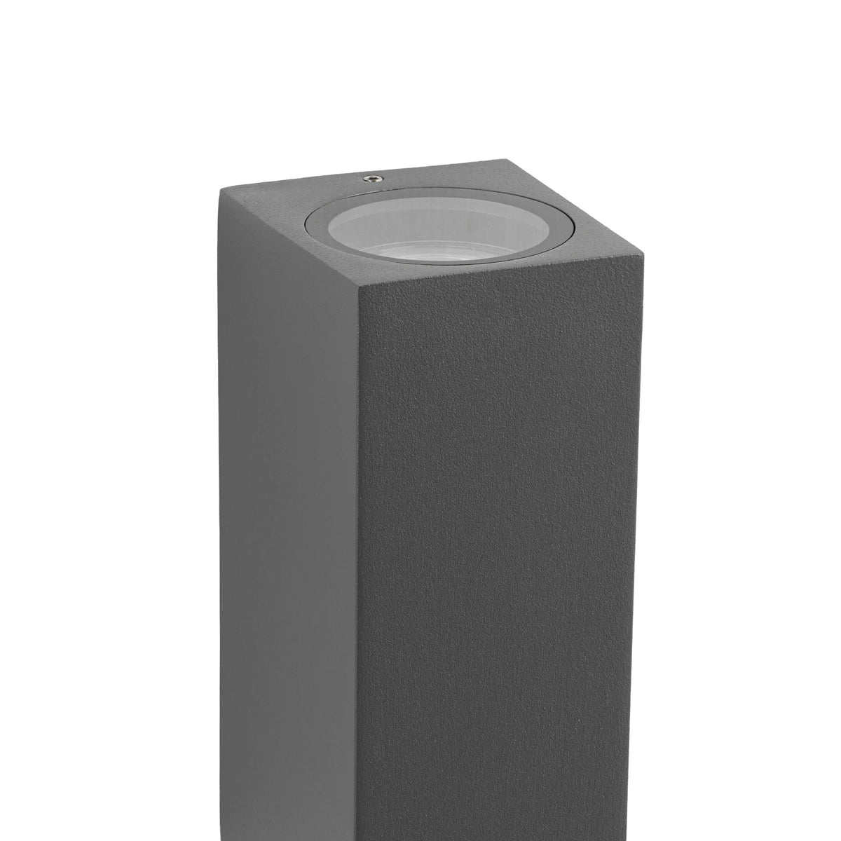 Angled view of the Xato outdoor wall light showing the slim rectangular body
