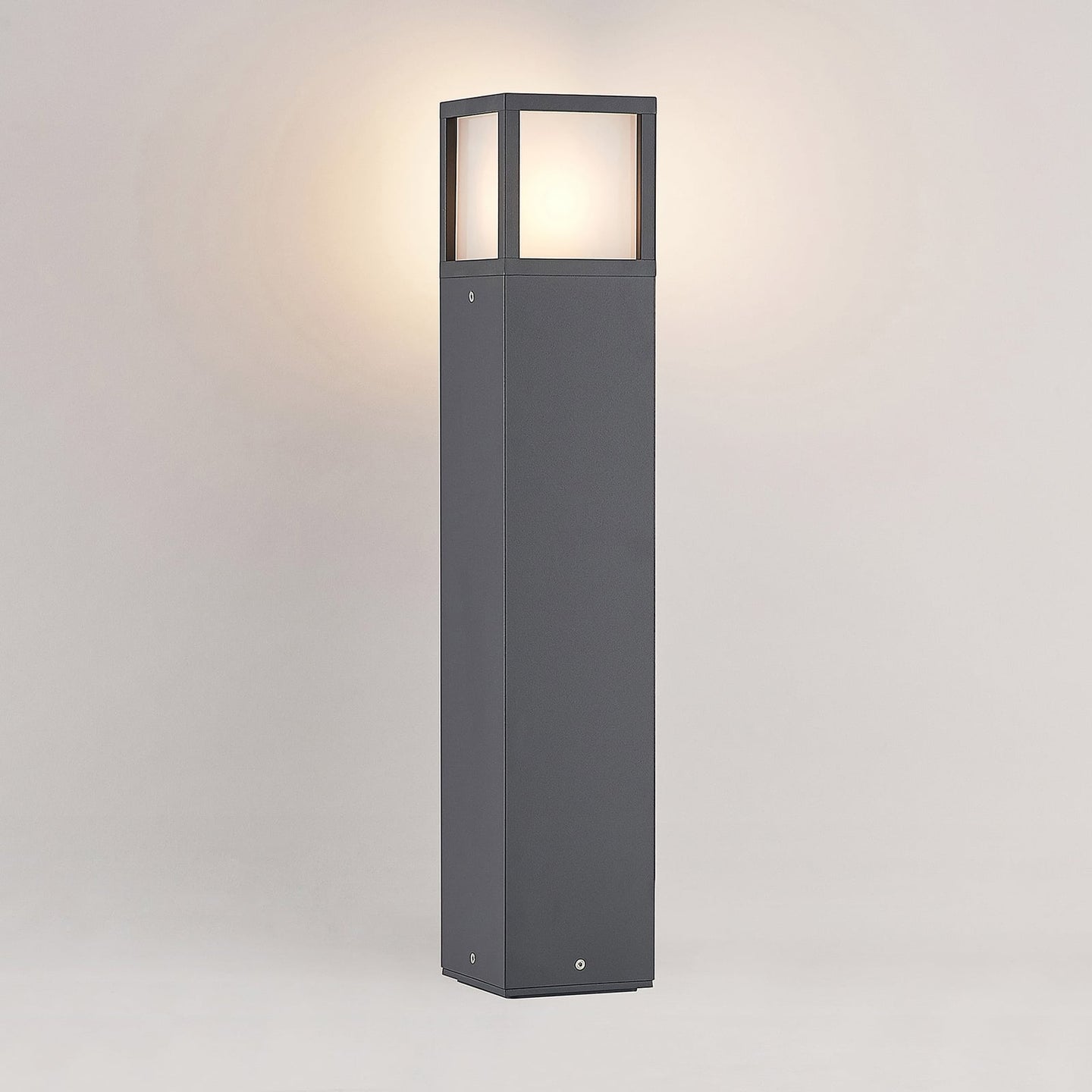 Detail view of the Dewa path post light diffuser and fixing screw