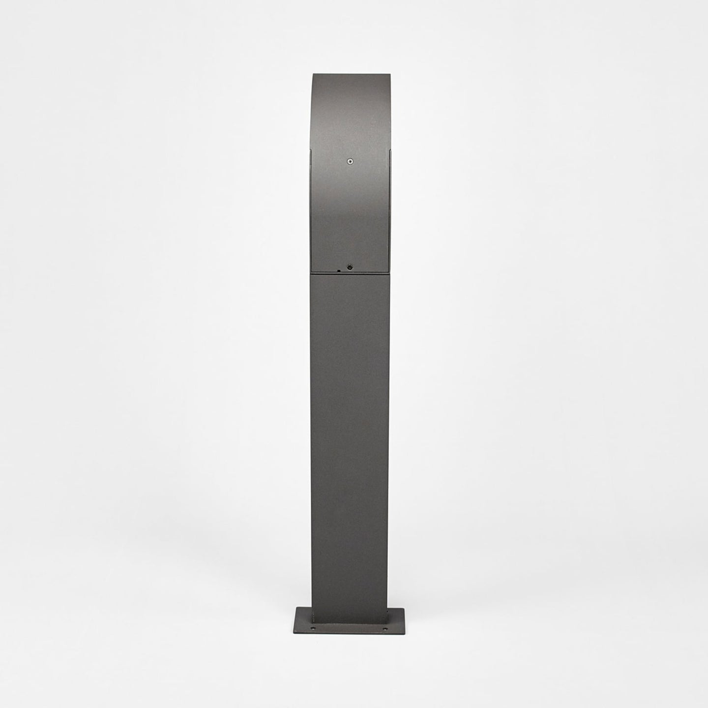 Rear view of the Timo path post light showing the plain anthracite aluminium column and mounting base
