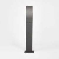 Rear view of the Timo path post light showing the plain anthracite aluminium column and mounting base