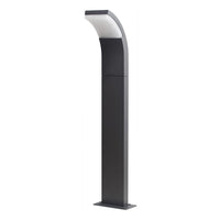 Timo path post light on a plain white background, showing the 60 cm anthracite aluminium body, tilted head and flat base plate