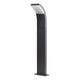 Timo path post light on a plain white background, showing the 60 cm anthracite aluminium body, tilted head and flat base plate