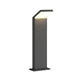 Yola Path Post Light in anthracite aluminium on a plain white background, angled head lit warm white