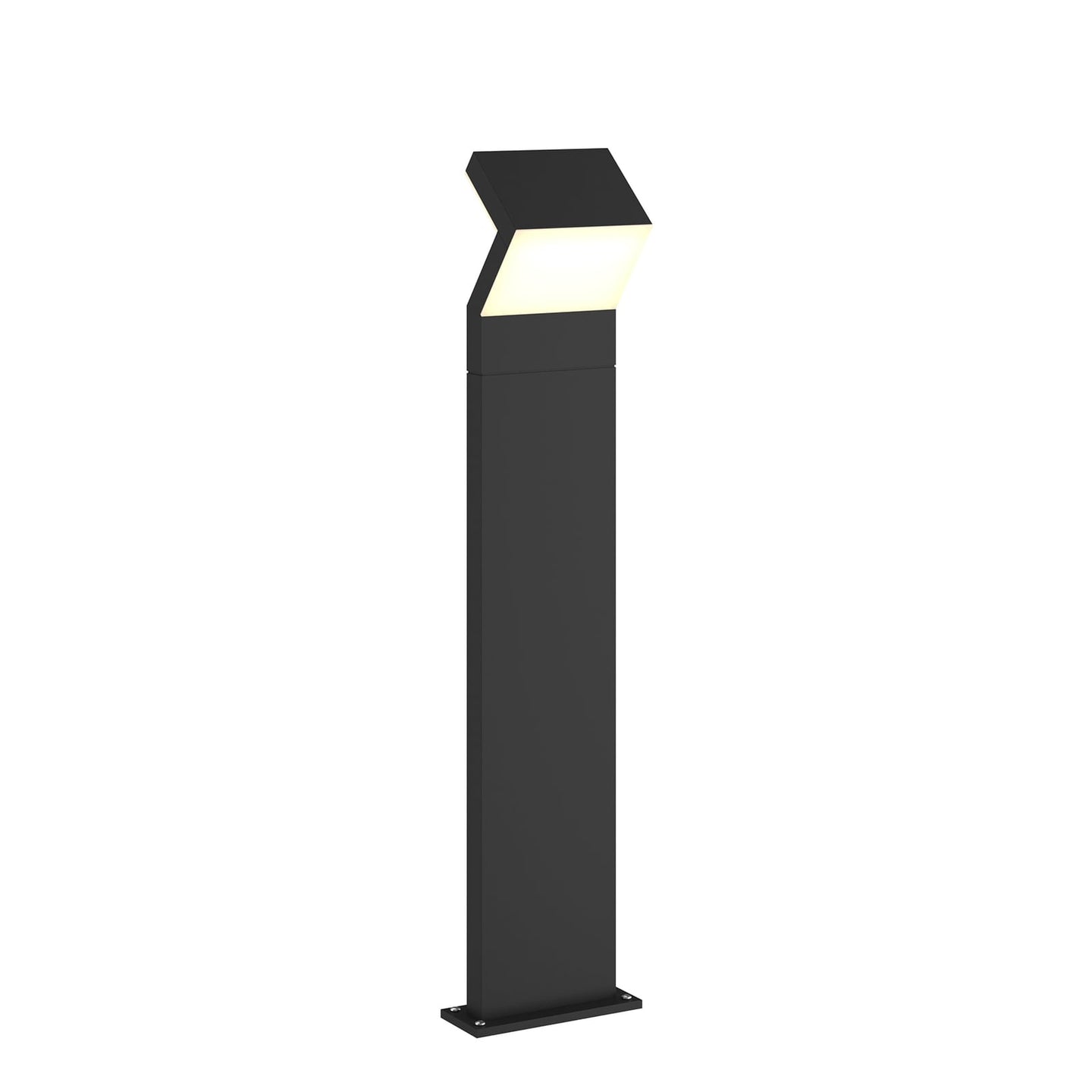 Havo Tall Path Light in anthracite aluminium on a plain white background, angled head lit warm white