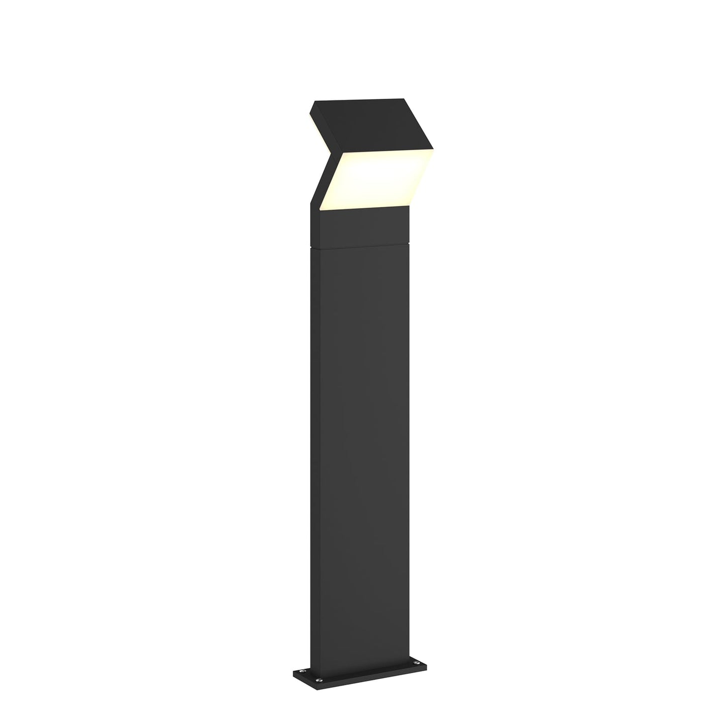 Havo Tall Path Light in anthracite aluminium on a plain white background, angled head lit warm white