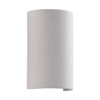 Cova plaster wall light shown front on against a white background, 16 cm tall and 10 cm wide