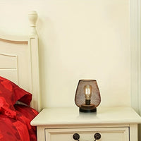 Mesh Shade Table Lamp Pair