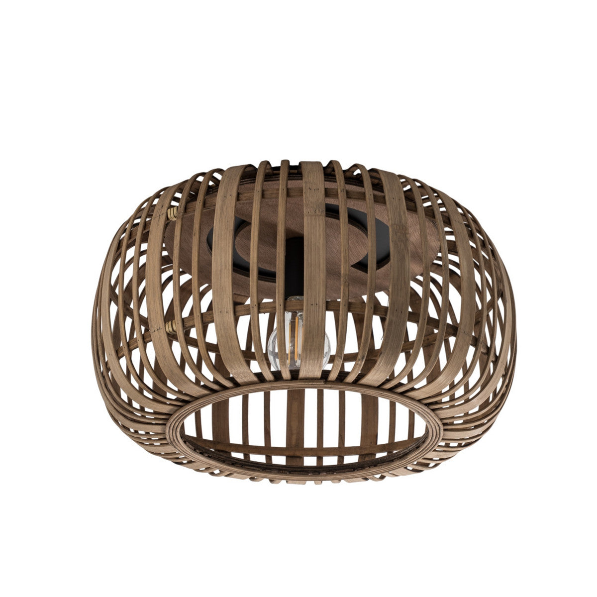 Cana rattan ceiling light in natural finish on a white background