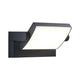 Shiro swivel outdoor wall light in anthracite lit on a plain pale background