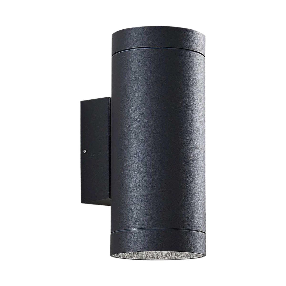 Tovi twin-beam outdoor wall light in anthracite on a plain white background