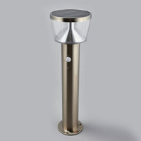 Anjo Solar Pedestal Light on a plain background showing the motion sensor on the neck