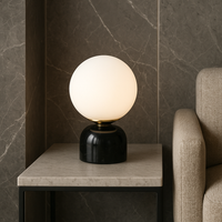 Marble and Glass Table Lamp 23cm